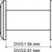 Глазок дверной, оптика стекло DV-PRO 2/85-55/BR (DVG2) SN мат. никель 