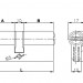Цилиндровый механизм с вертушкой 164 OBS SCE/90 (40+10+40) mm никель 5 кл. 