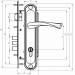 Ручка дверная на планке РФ1-85.02 (85 мм) хром 