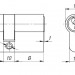 Цилиндровый механизм (AX100/60) AX1000Key60 (25+10+25) PB латунь 