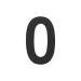 Цифра "0" самоклеящаяся SS304 (50х30) (FUARO) BL черный 