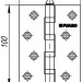 Петля универсальная IN4400UA-BL CP (4BB/A/BL 100x75x2,5) хром БЛИСТЕР 