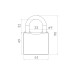 Замок навесной PK-0150 L 3 key англ.ключ. 