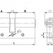 Цилиндровый механизм 164 DBN-E/80 (30+10+40) mm латунь 5 кл. 