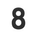 Цифра "8" самоклеящаяся SS304 (50х30) (FUARO) BL черный 