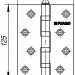 Петля универсальная IN5400UA-BL CP (4BB/A/BL 125x75x2,5) хром БЛИСТЕР 