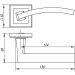 Ручка защелка DK624 SN-BK (6024 SN-B) (фик.) мат. никель 
