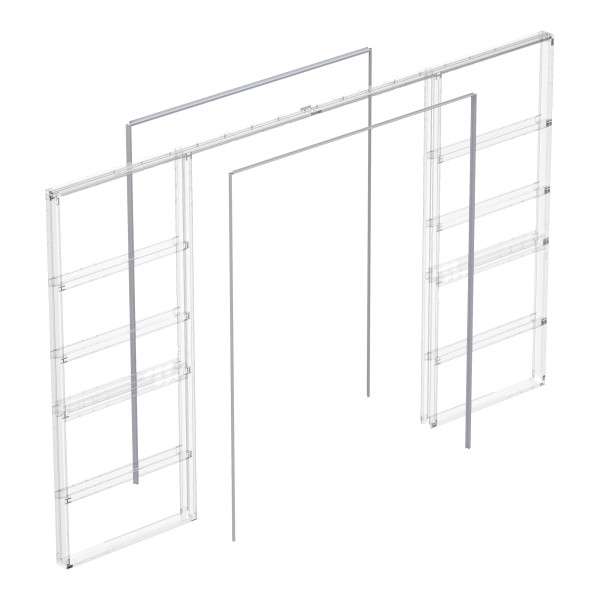 Комплект для обрамления пенала для двухстворчатой двери SLD.Comfort-PENAL frame 1800/2900 AL 