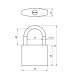 Замок навесной PD-0250 3 key 