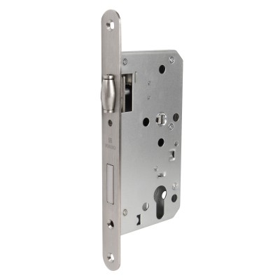 Замок врезной DD.INOX/C-55.72/R с роликовой защелкой (лиц.планка 20 мм)