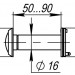 Глазок дверной, оптика пластик DV 3/90-50/Z (VIEWER 3 DVZ) AB бронза 