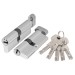 Цилиндровый механизм (AZ202/100) AZ2002Knob100 (40+10+50) CP хром с вертушкой 