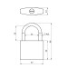 Замок навесной PD-0238 3 key 