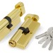 Цилиндровый механизм (AX202/60) AX2002Knob60 (25+10+25) CP хром с вертушкой 
