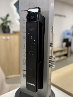 Ручка-автомат для замка врезного SLA-02.60.85 auto Tuya WiFi, черная