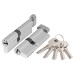 Цилиндровый механизм (AX202/100) AX2002Knob100 (40+10+50) CP хром с вертушкой 