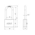 Замок навесной PD-0150-L MS 3 key англ./коробка