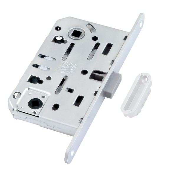 B06102.50.FM.640 Защелка врезная WC (белый) MEDIANA POLARIS с отв. планкой (скин) 