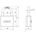 Замок навесной PD-0150 MS 3 key англ./коробка