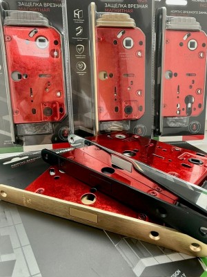 Корпус врезного замка MAGNM85C-50/BL INOX BL-24 черный (блистер) 