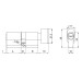 Цилиндровый механизм (200 ZM/100) 2000ZM Knob 100 (60+10+30) BL-24 черный 5Key с вертушкой 