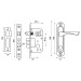 Замок цилиндровый в комплекте с ручкой LOCKSET15.CRONA.4061-3 (KIT P15 4061/3 CRONA) SN мат.никель 