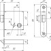 Замок цилиндровый в комплекте с ручкой LOCKSET15.CRONA.4061-3 (KIT P15 4061/3 CRONA) SN мат.никель 