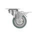 Опора колесная со стопором и площадкой WL/B-60R/50 kg (brake) резина 