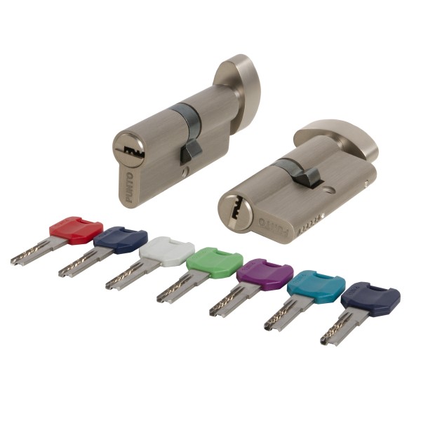 Цилиндровый механизм MaxPro7002Knob110mm(50+10+50) SN никель 7key с вертушкой 