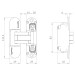 Петля скрытой установки U3D6002.TG SG мат. золото 