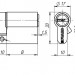 Цилиндровый механизм R600/60 mm (25+10+25) PB латунь 5 кл. 