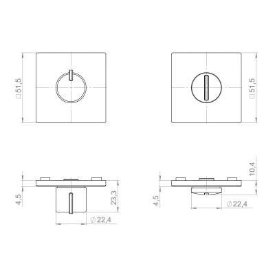 Ручка поворотная BK6.K.YM BL-26 черный