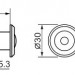 Глазок дверной, оптика пластик DV 1/60-35/Z/HD (VIEWER 1 DVZ) GP золото (подвес) 