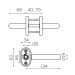 Ручка раздельная R.DSS201-0204P/19 (DSS-0204P/19) INOX 201 BLACK  (овальное основание) 