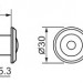 Глазок дверной, оптика пластик DV 2/100-60/Z/HD (VIEWER 2 DVZ) CP хром (подвес) 