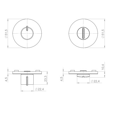 Ручка поворотная BK6.R.YM MWSC-33 итальянский тисненый