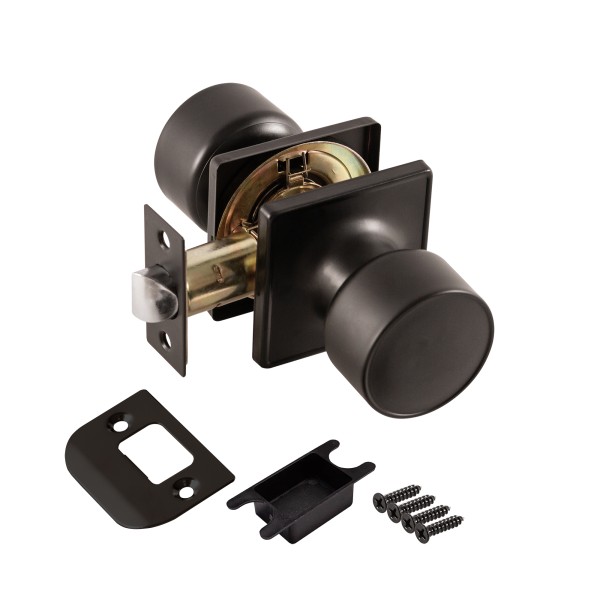 Ручка защелка DK772/BL BL-PS (без фик.)черный 
