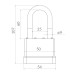 Замок навесной PK-6550L 3 key англ. длиная дужка 
