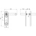 Ручка дверная FP.DH72.0433 SS 304 (DH-0433 SS 304) с пружиной,нержавейка 304, квадрат 9x140 мм 