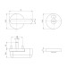Ручка поворотная BK6.WC.CABIN PVC GREY серый 