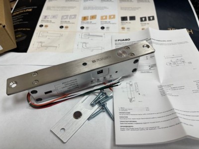 Врезной соленоидный электромеханический замок-защёлка EML-500A 