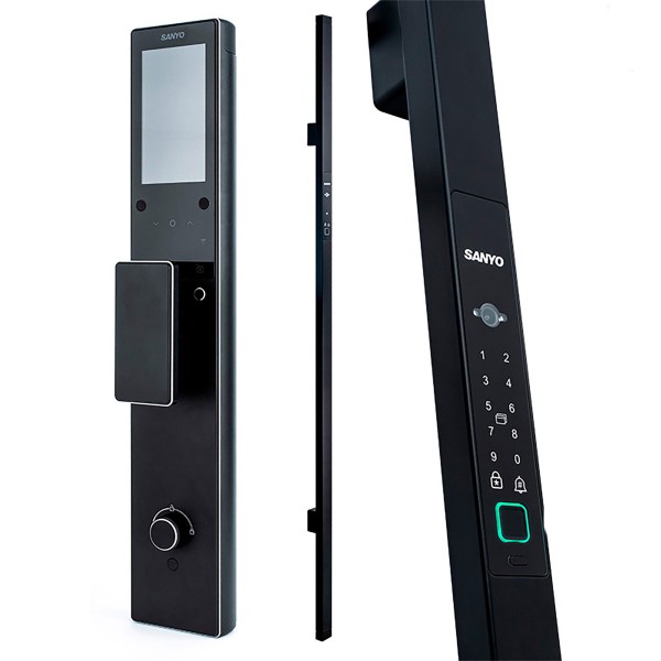 Электронный замок Sanyo D501 Tuya DM70 с WiFi, ручка скоба 1800 мм, черный 