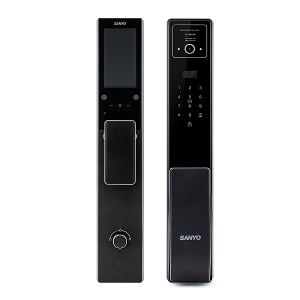Электронный замок Sanyo D200 Tuya DM70 с WiFi, с видеодомофоном, черный 