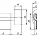 Цилиндровый механизм с вертушкой R302/70 mm (30+10+30) PB латунь 5 кл. 