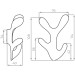 Крючок настенный MB-LM/K-005 WH белый 