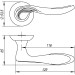 Ручка раздельная R.LD54.Libra27 (Libra LD27) SN/CP-3 матовый никель/хром 