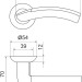 Ручка раздельная R.LD54.Libra27 (Libra LD27) SN/CP-3 матовый никель/хром 
