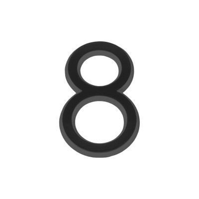Цифра "8" самоклеящаяся ABS (50х37) (FUARO) BL черный