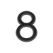 Цифра "8" самоклеящаяся ABS (50х37) (FUARO) BL черный 