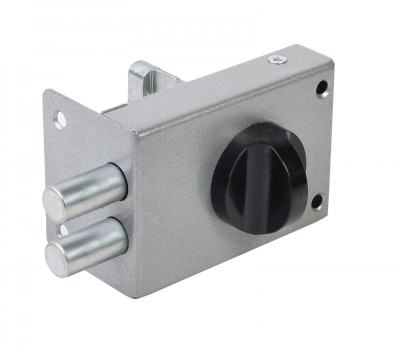 Замок накладной цилиндровый ЗН1 2Р серебро 